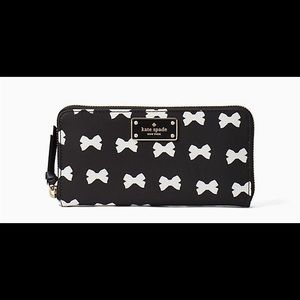 NWT Kate Spade Wilson Road Nylon Bow Neda Zip